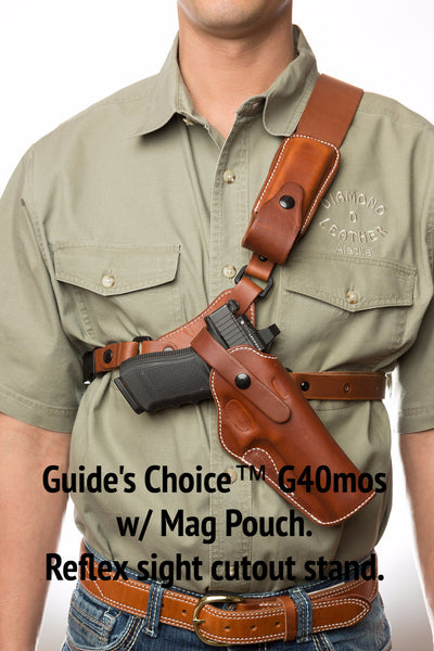 Glock 40mos Leather Chest Hunting Holster
