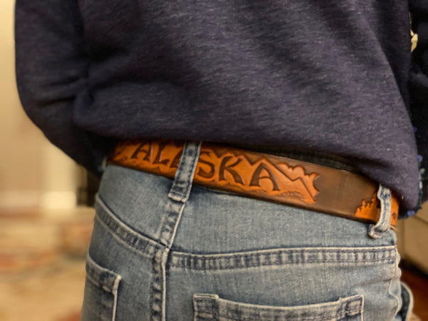 Alaska Souvenir Leather Belts