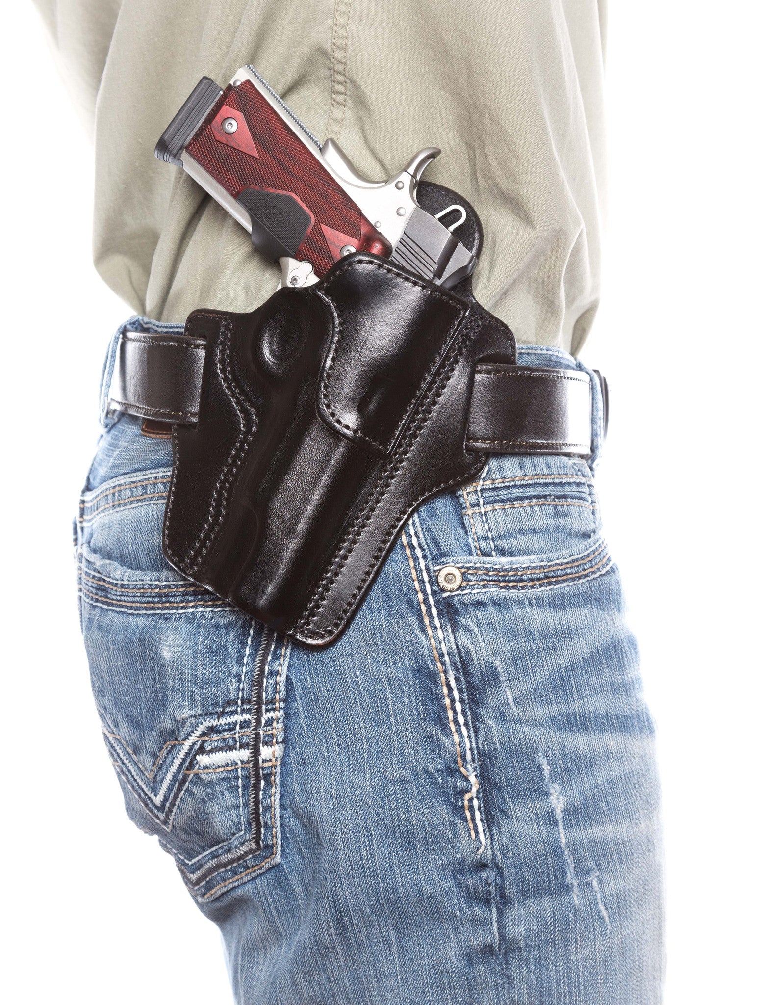 Guides Choice™ Leather Chest Holster, the ULTIMATE outdoor gun holster, Diamond D Custom Leather