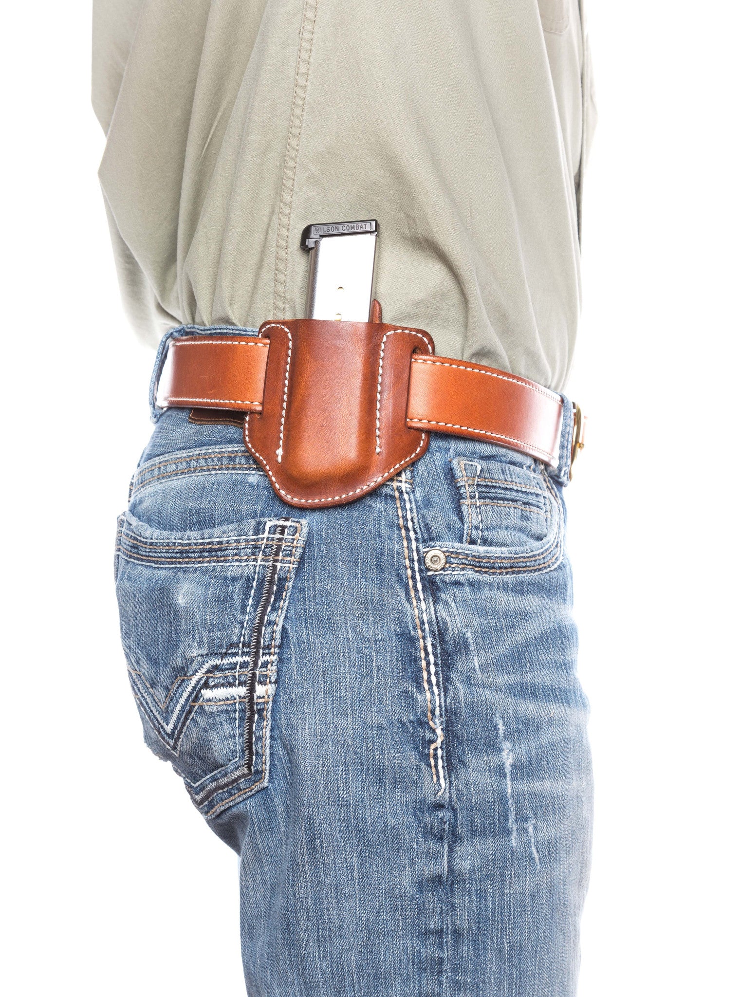 Leather Magazine Pouch Diamond D Custom Leather Handmade Leather Holsters