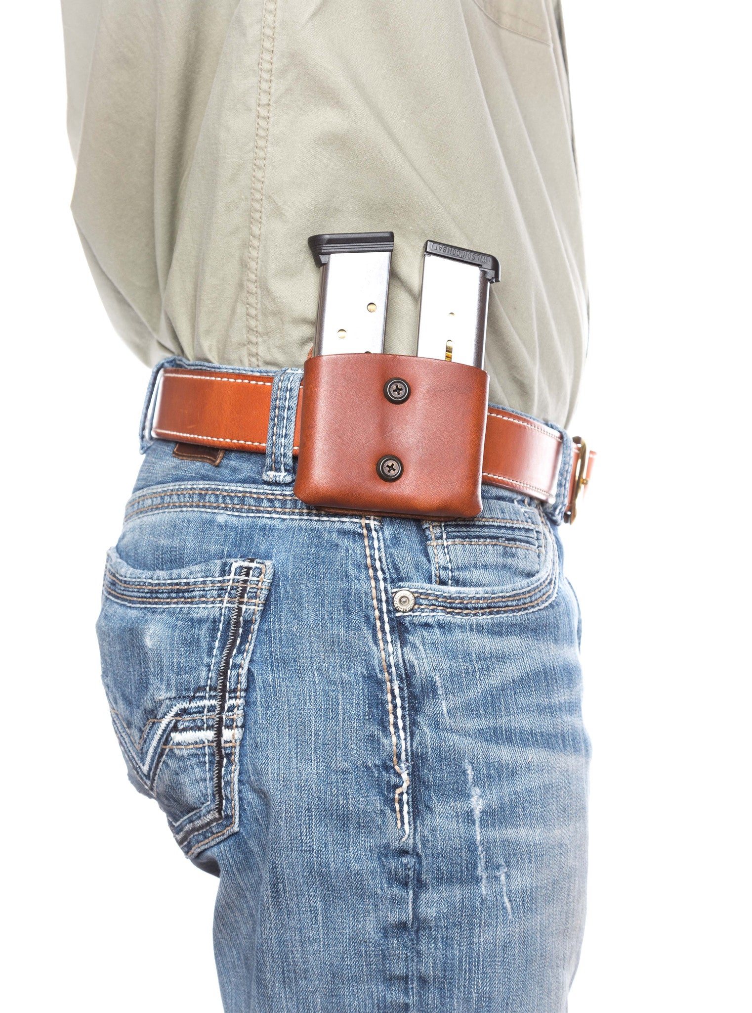Leather Magazine Pouch Diamond D Custom Leather Handmade Leather Holsters