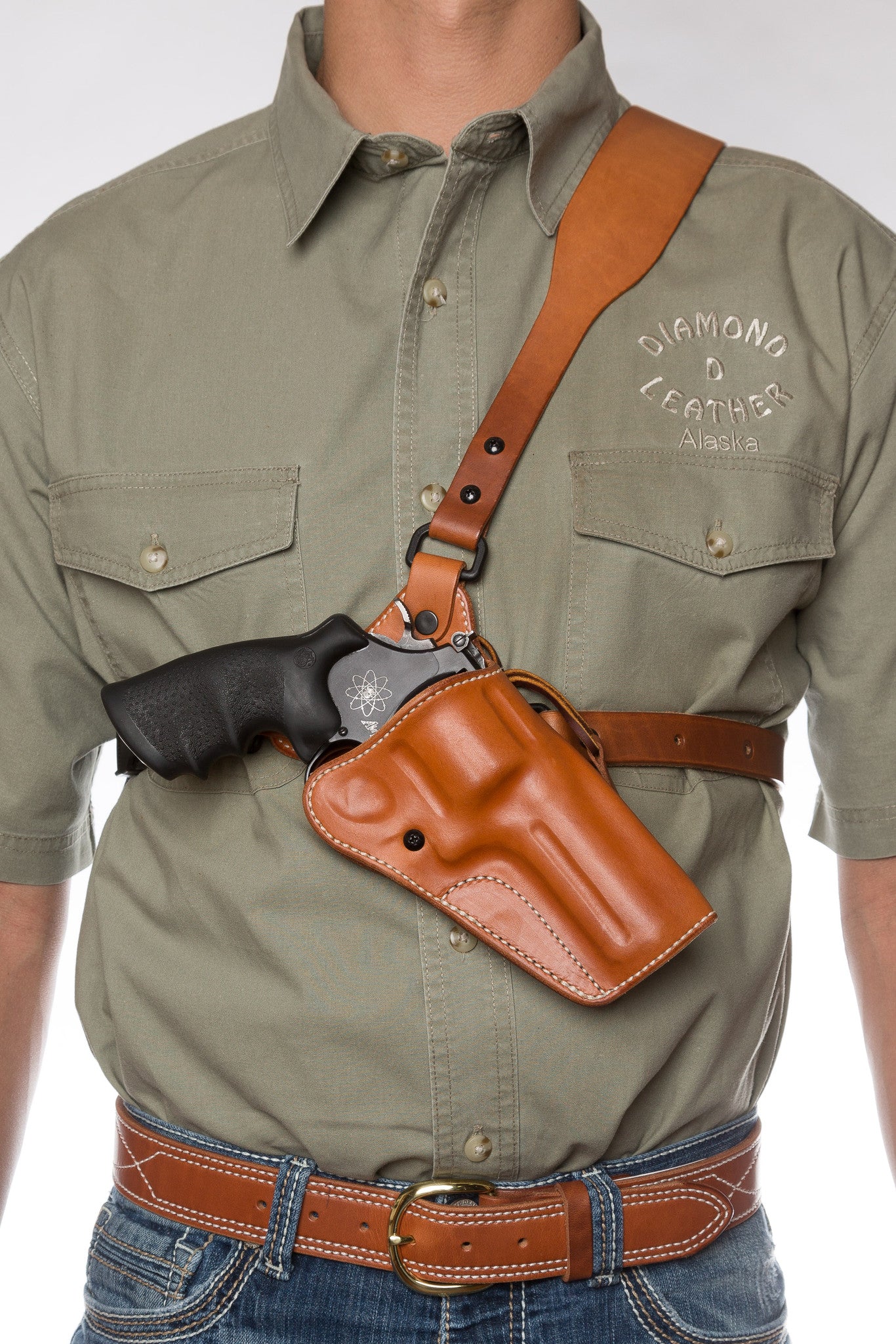 Due Bloodstained kulhydrat Guides Choice™ Leather Chest Holster, the ULTIMATE outdoor gun holster |  Diamond D Custom Leather | Handmade Leather Holsters